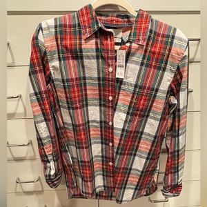 J. Crew Red Plaid Tartan Button Down Shirt